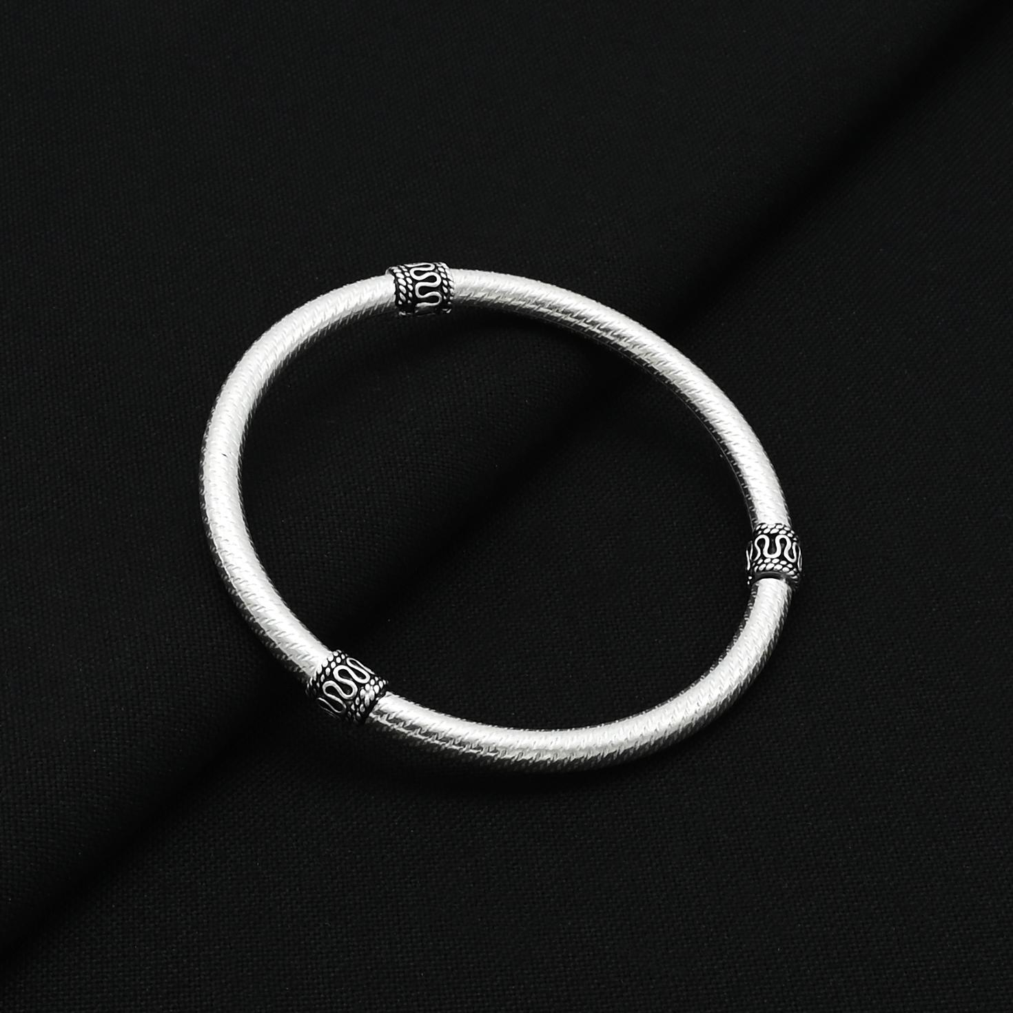 925 Sterling Silver Chandi Ka Kada For Girls New Silver Kada