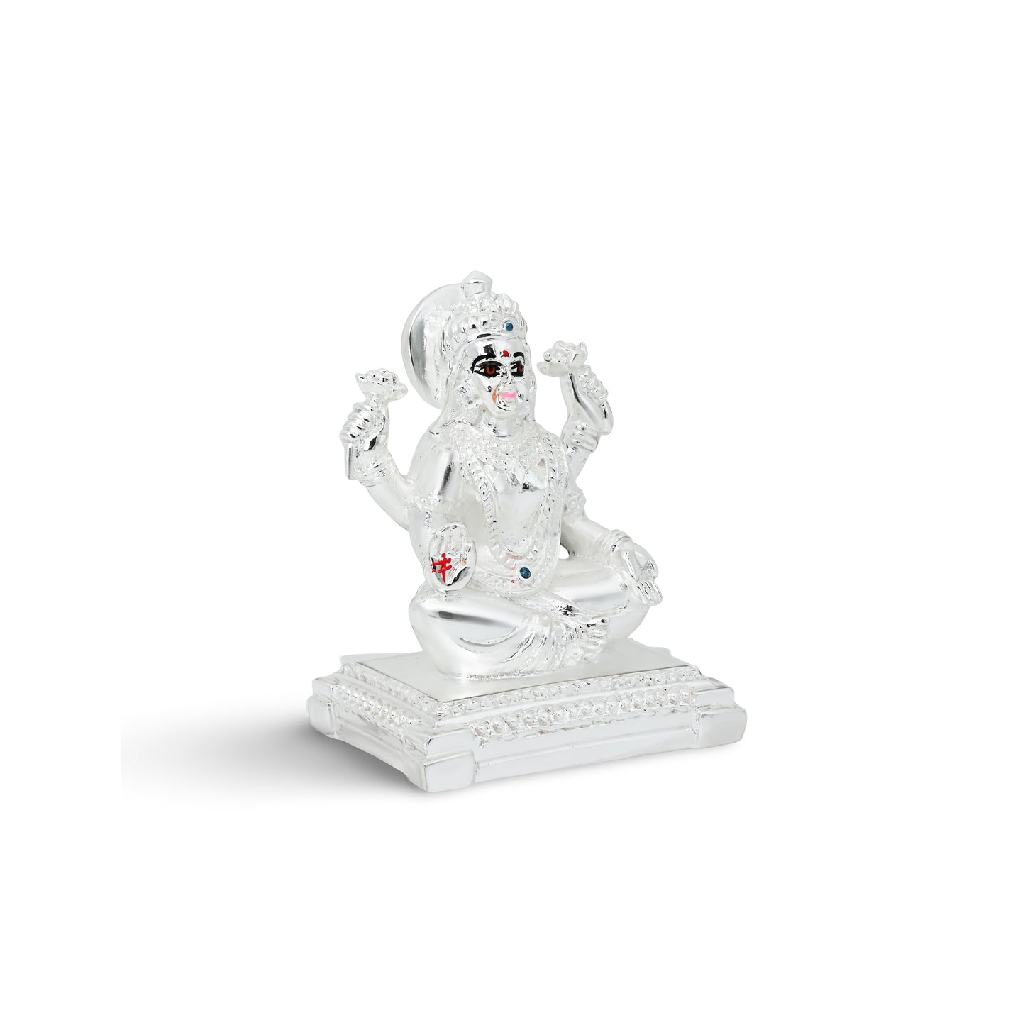 Elegant silver Lakshmi Murti, ideal for bringing blessings and good fortune to your home