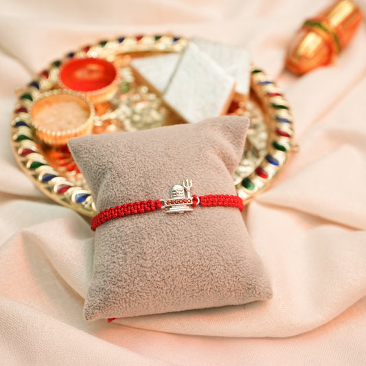 Mahadev Shivling Silver Rakhi