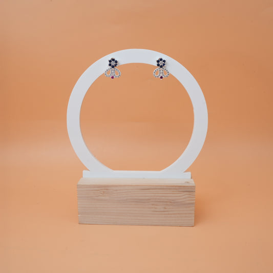 Artistic Blue Stone Earring Design