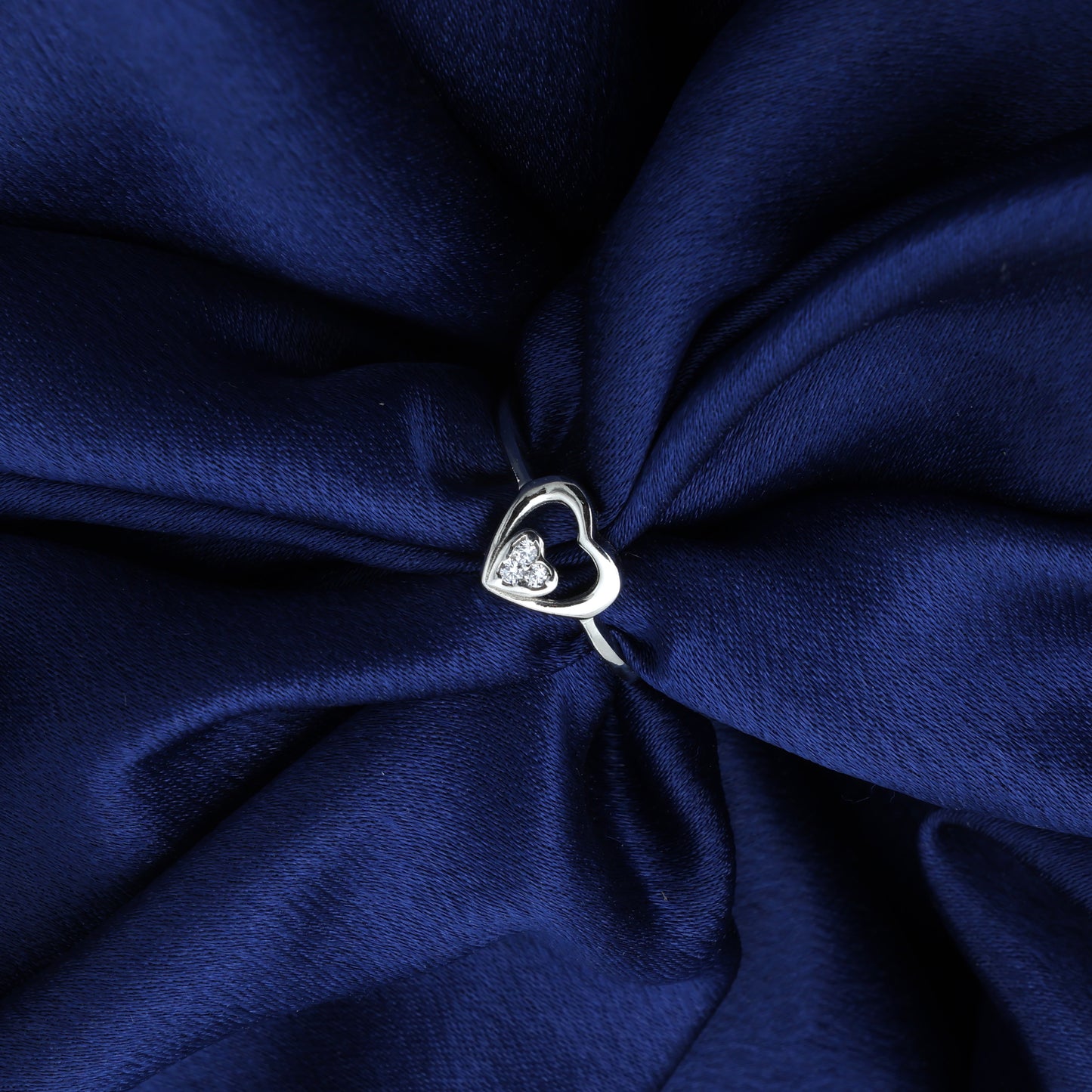 Heart-in-Heart Silver Ring