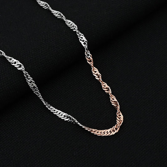 Silver Rose Gold Fashionable Girls Chain