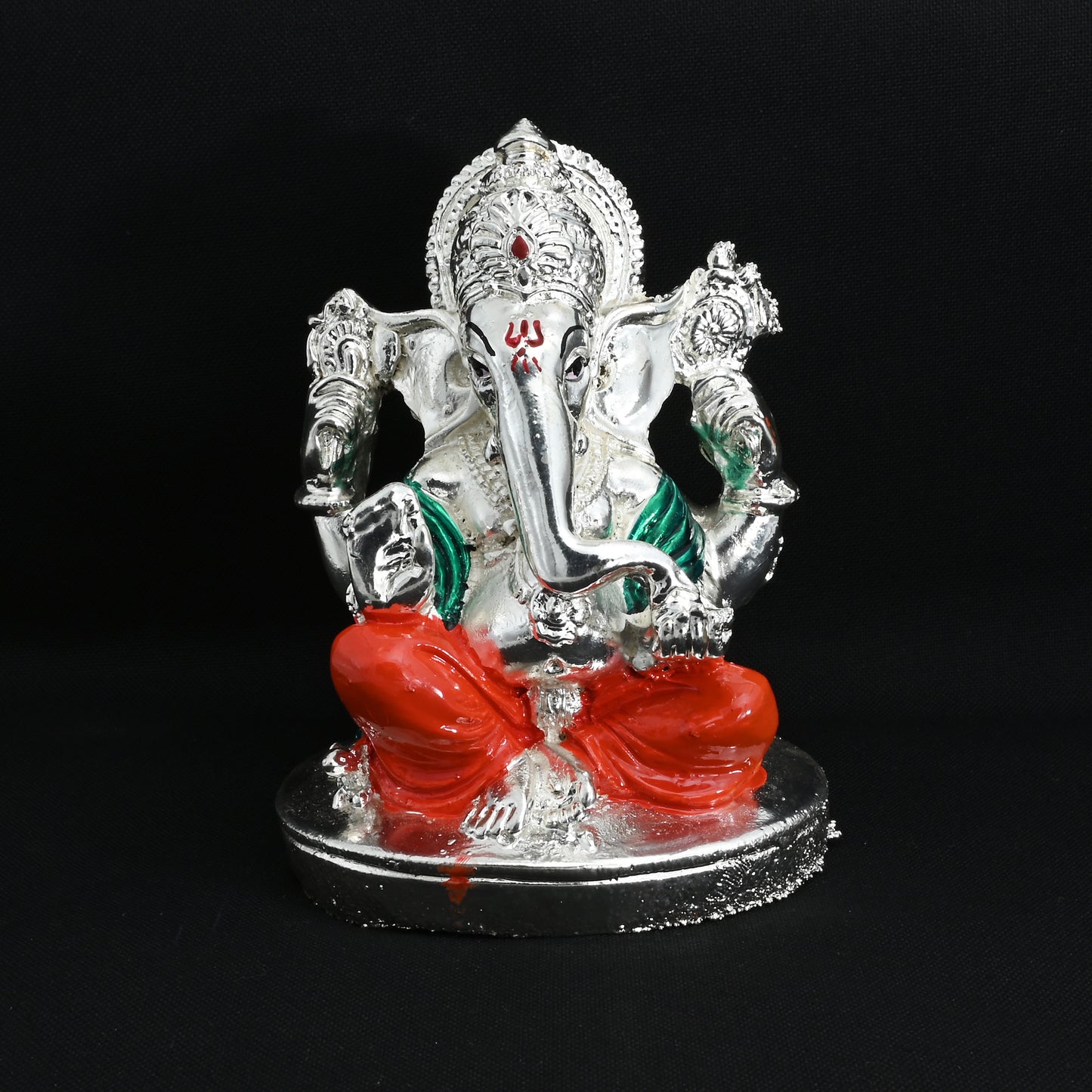 Premium silver Ek Danta statue, perfect for spiritual worship and home decor
