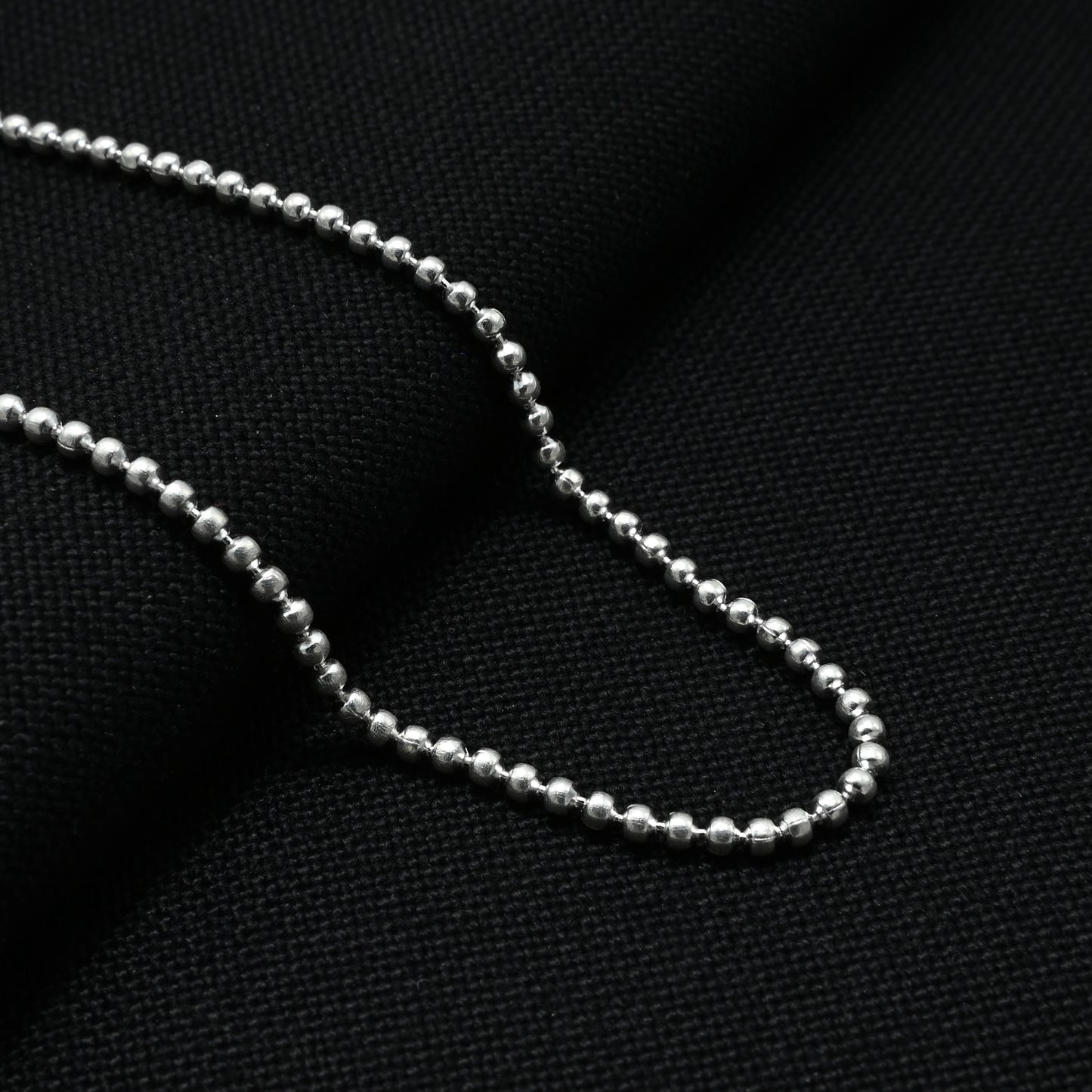 Elegant silver chain for girls featuring tiny, precious ball details