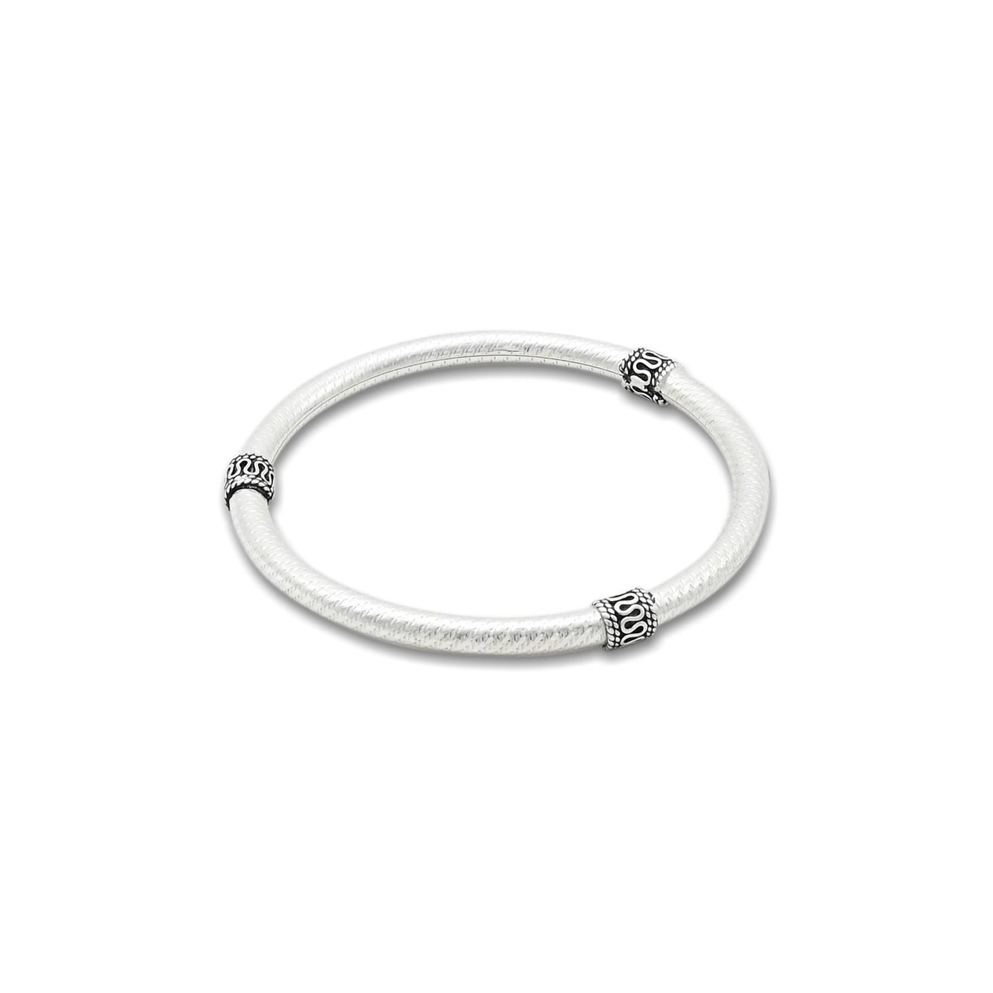 Charming silver kada for girls with an effortlessly elegant look