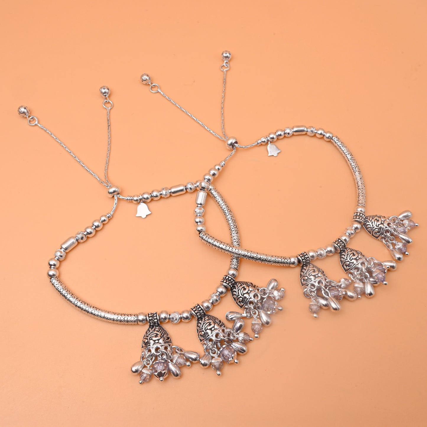 Authentic Rajasthani Silver Anklet for a Classic Traditional Look.