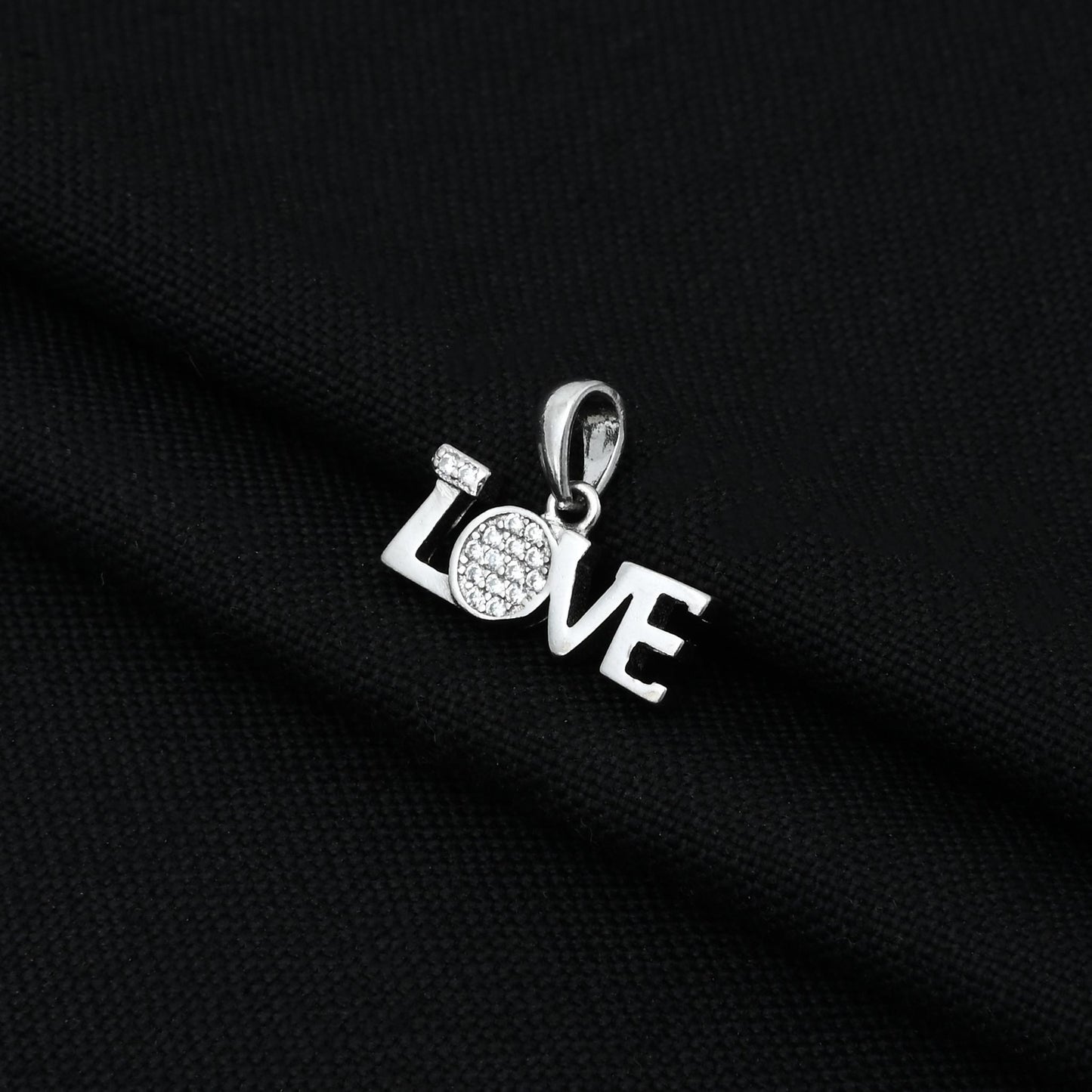 Charming Silver Pendant Featuring a Love Symbol