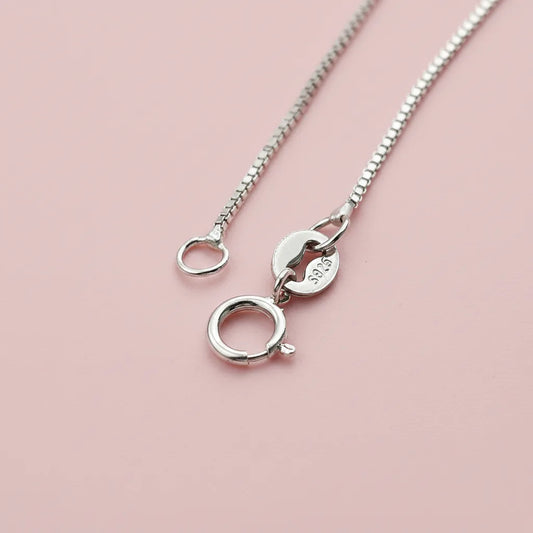 Box Design Silver Chain for Men & Women Pure Silver