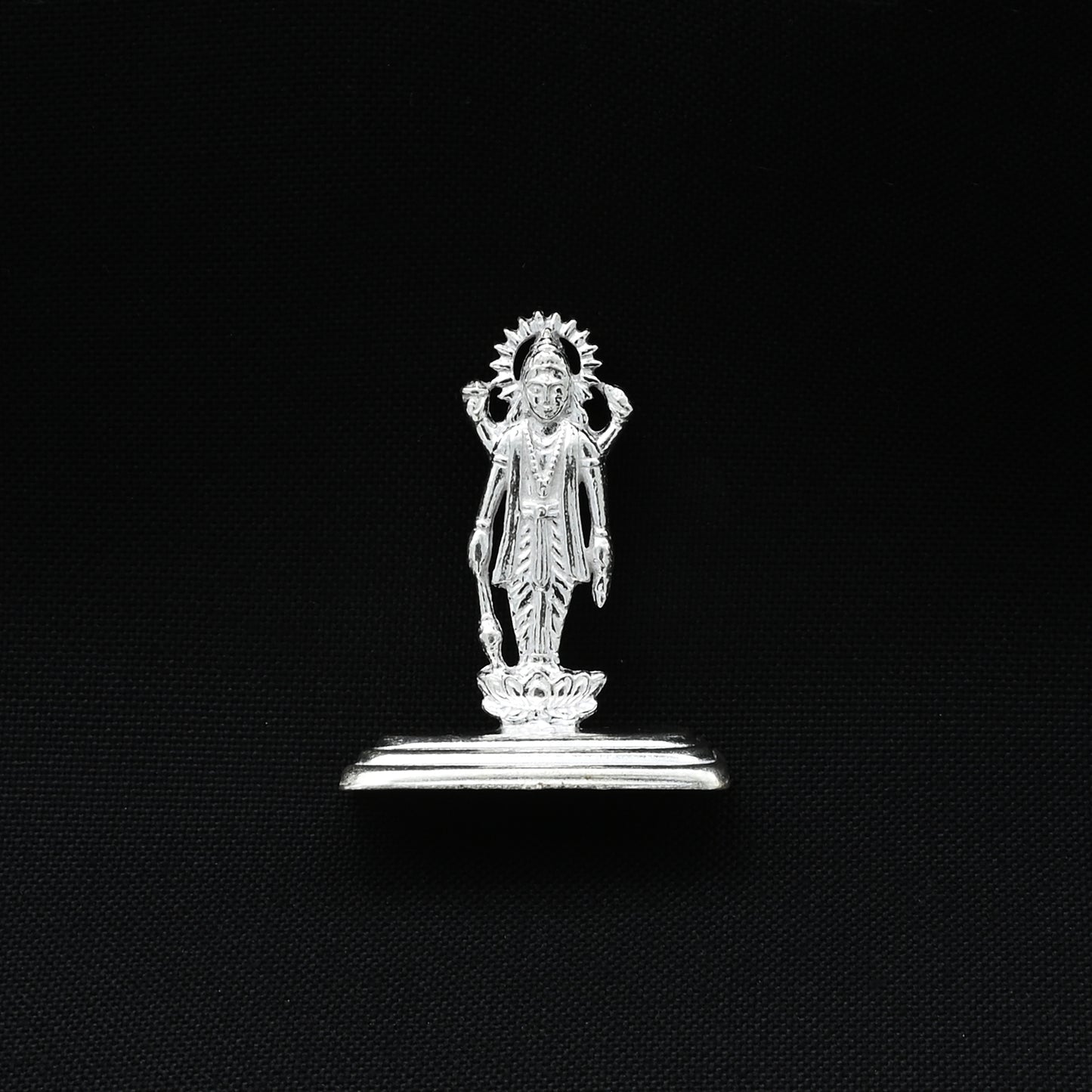 Buy Handcrafted Silver Lord Vishnu Idol, Khushbu Jewellers