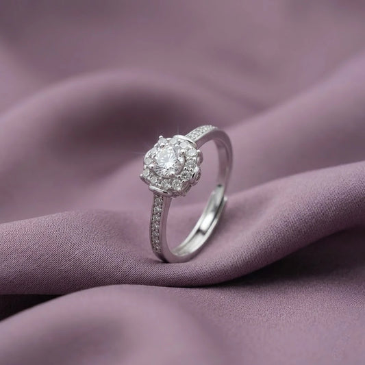 Classic Solitaire Halo Engagement Style Ring