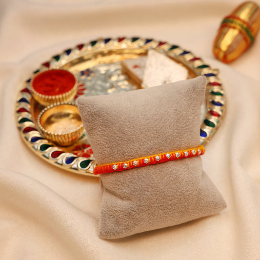 Charming Mixed Buds Silver Rakhi