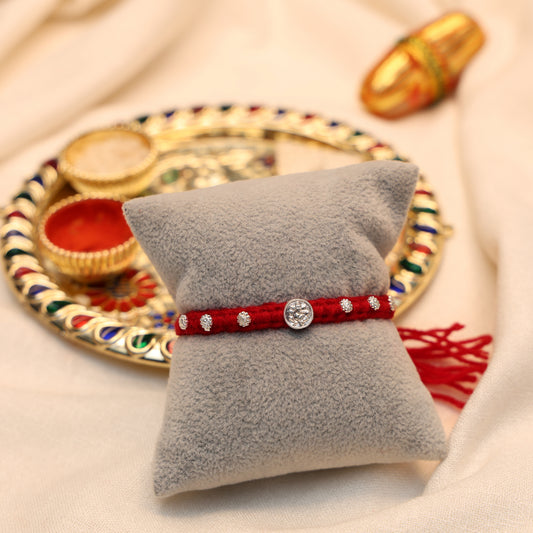 Divine Ganpati Silver Rakhi