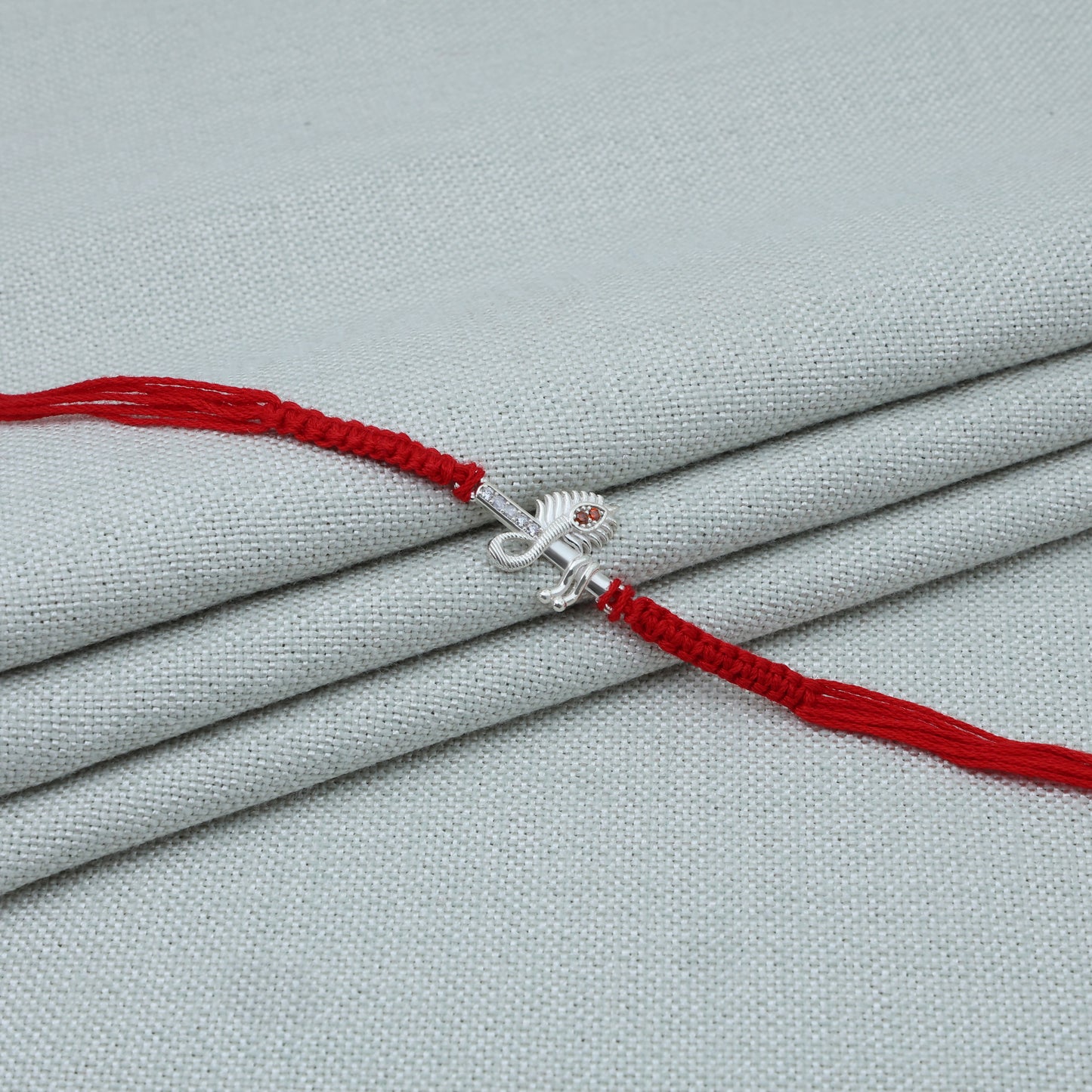 Krishna Flute Silver Rakhi for Brother