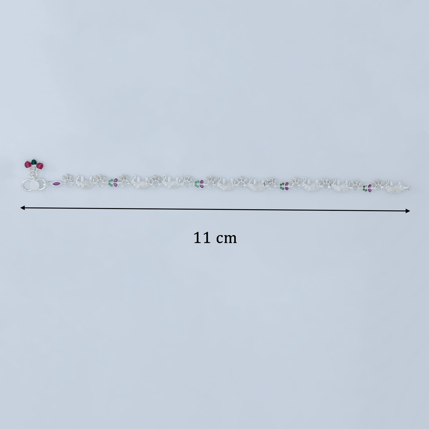 Elephant Motif Silver Payal Set Traditional Charm