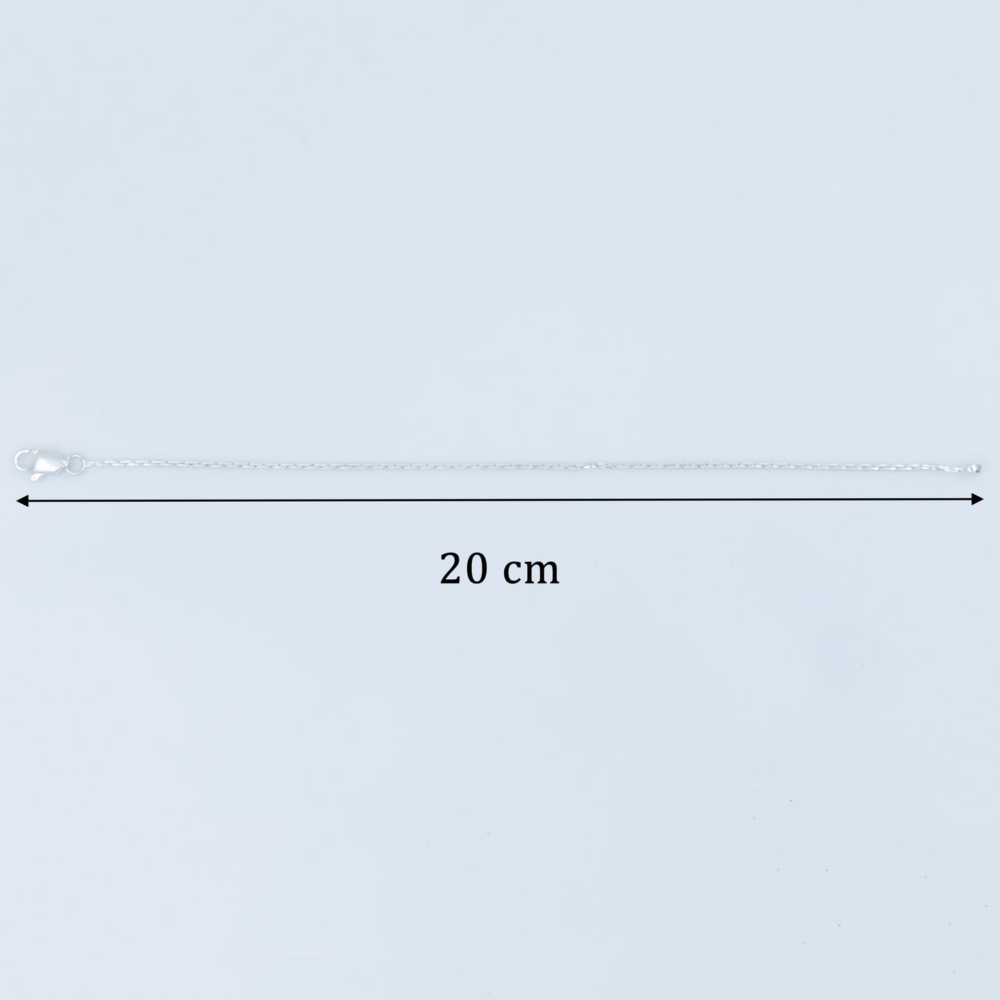 Thin Square Box Chain Silver Bracelet For Boys