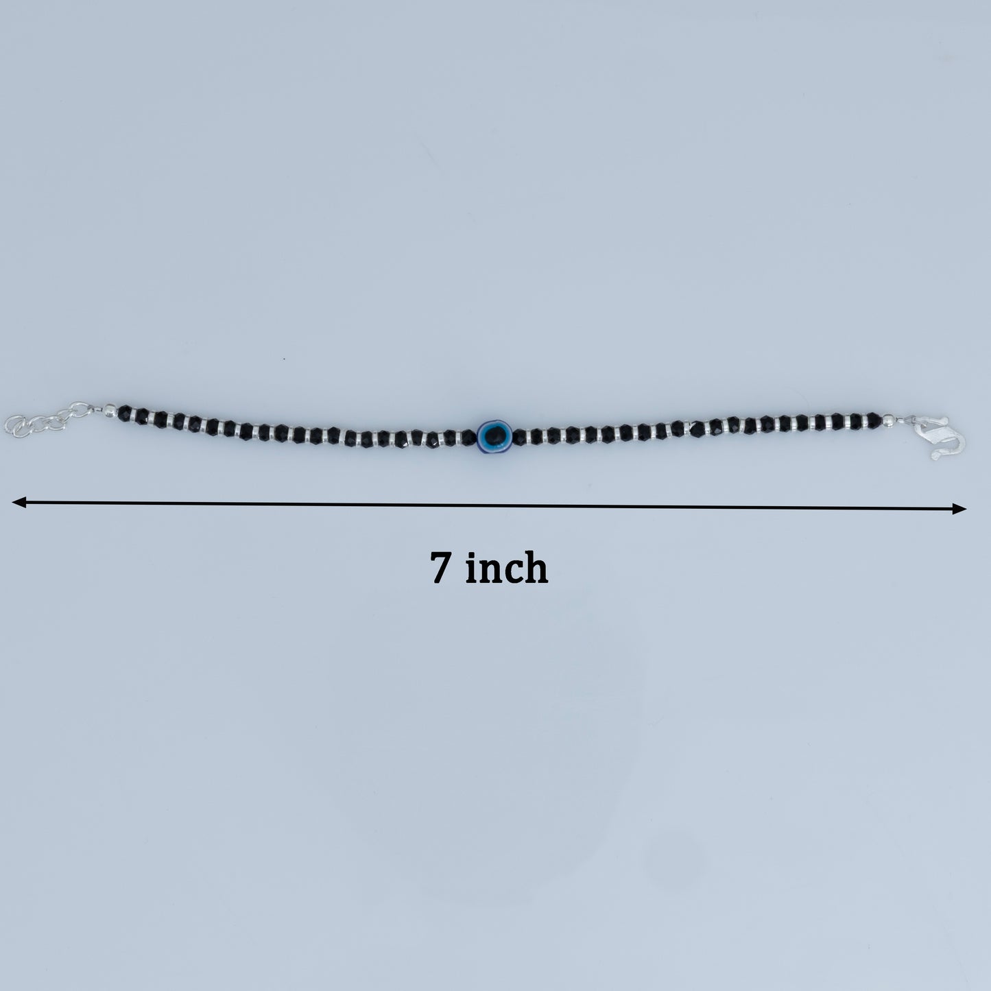 Evil Eye Protection Silver Bracelet for Babies