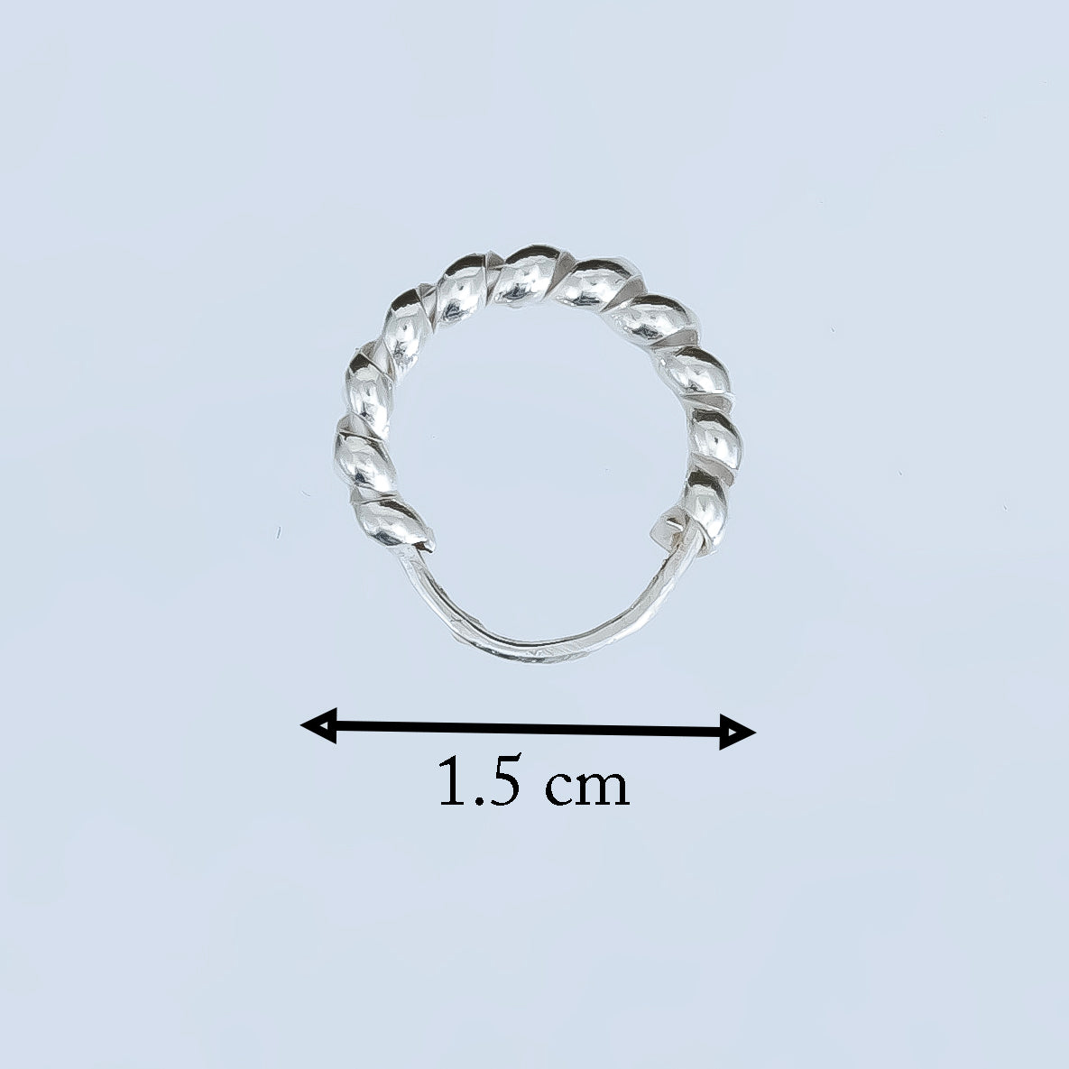 Handcrafted Twisted Silver Hoop Earrings