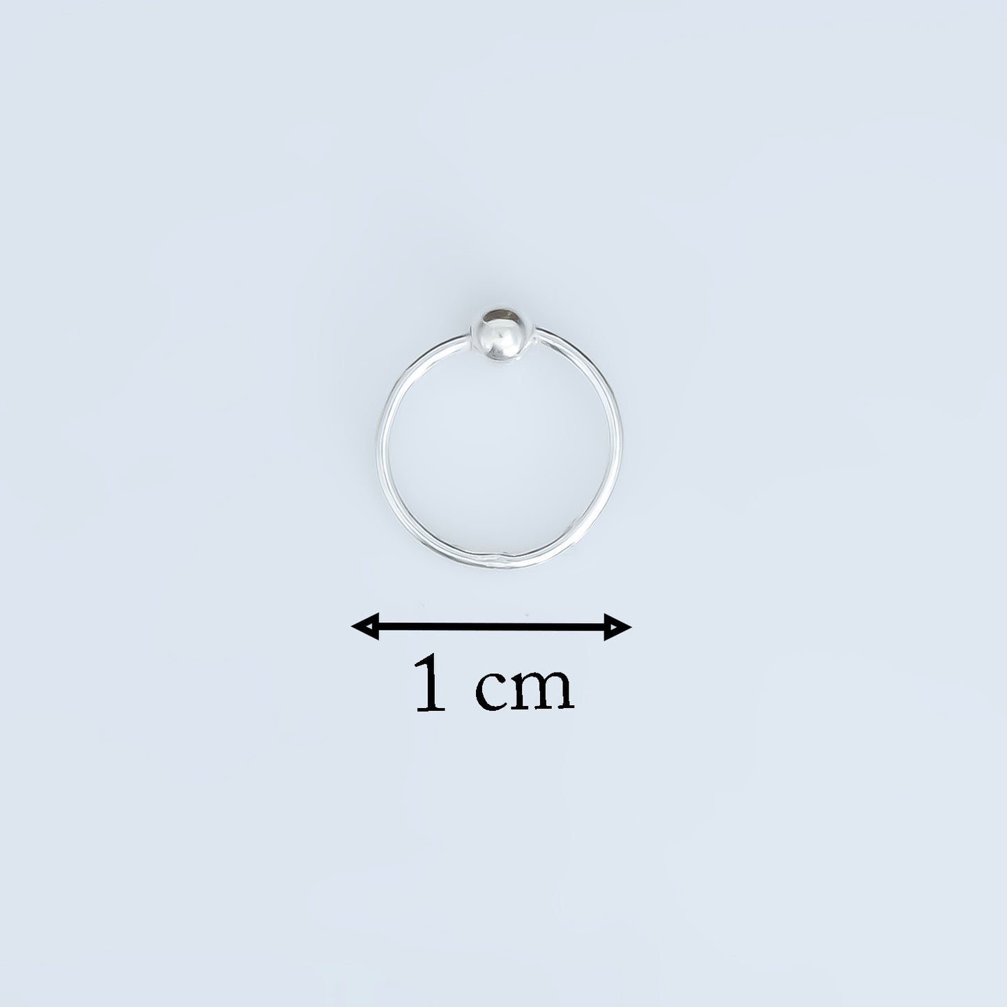 Minimal Silver Hoop Earrings with Bead Accent