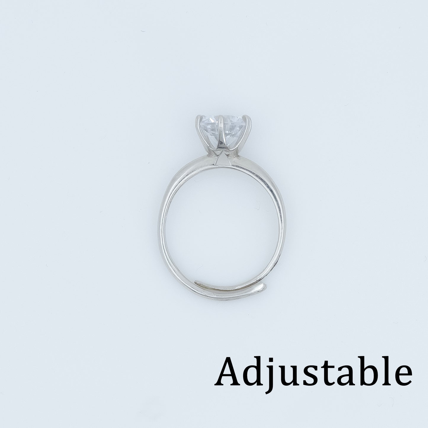 Luxury Sterling Silver Solitaire Ring for Women