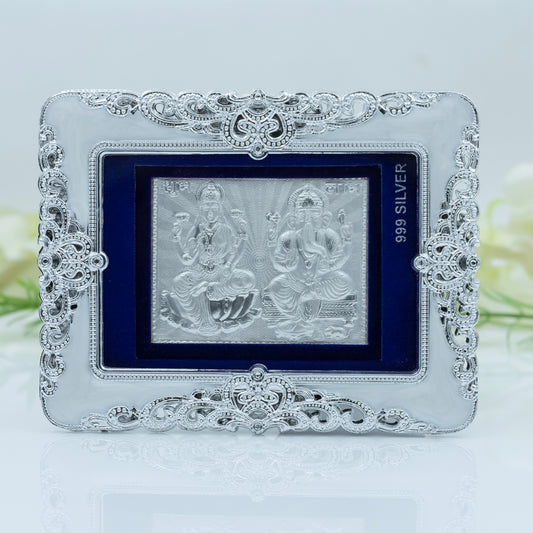 999 Silver Lakshmi Ganesh Decorative Frame