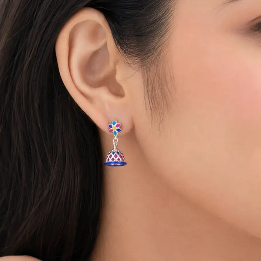 Designer Multicolor Jhumka Earrings for Women
