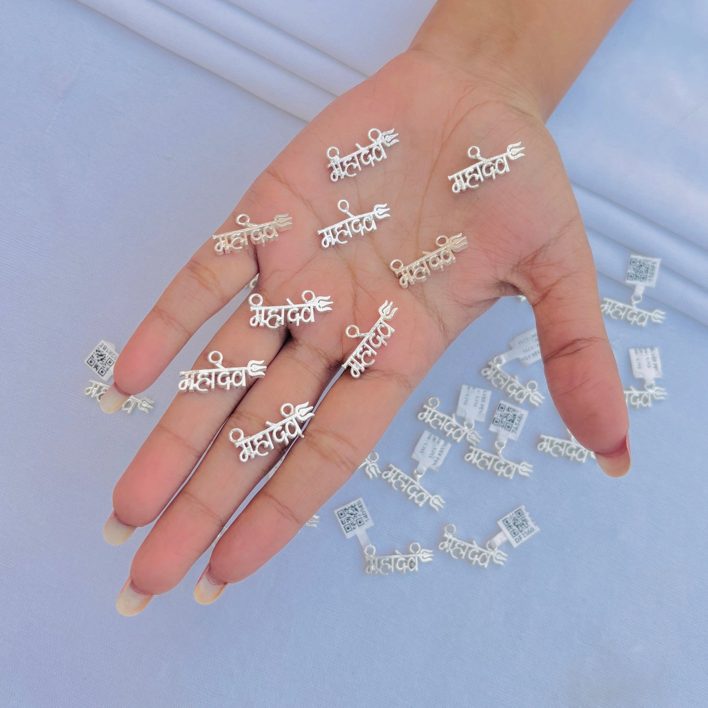 Elegant silver Mahadev pendant showcasing spiritual design