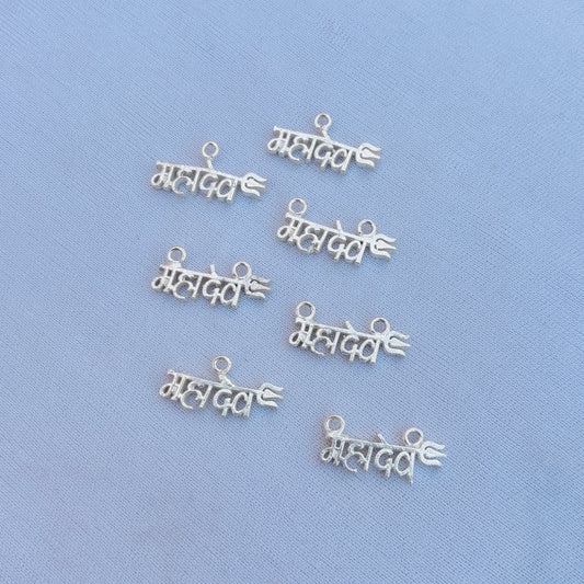 Divine Mahadev pendant made of pure sterling silver on a box chain