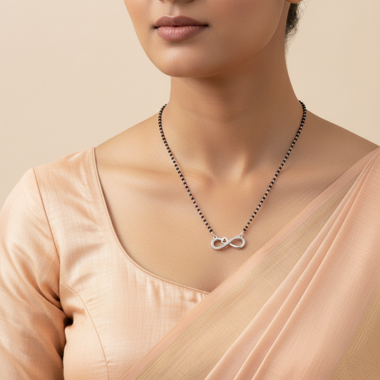 Infinite Heart Silver Mangalsutra