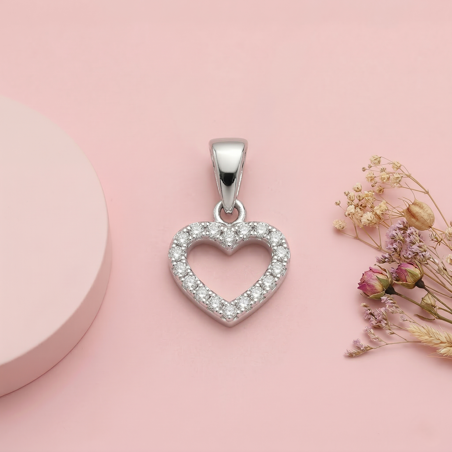 Lightweight Silver Heart Pendent