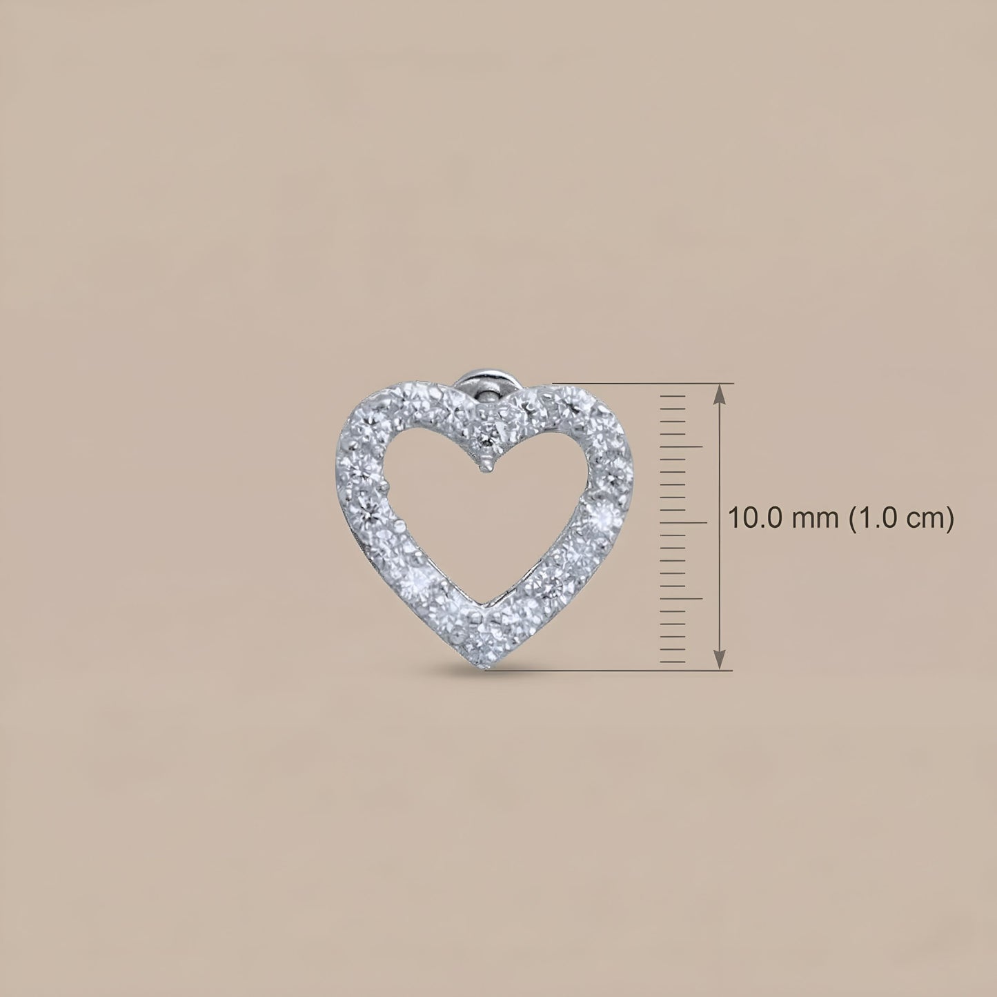 Lightweight Heart Silver Earrings