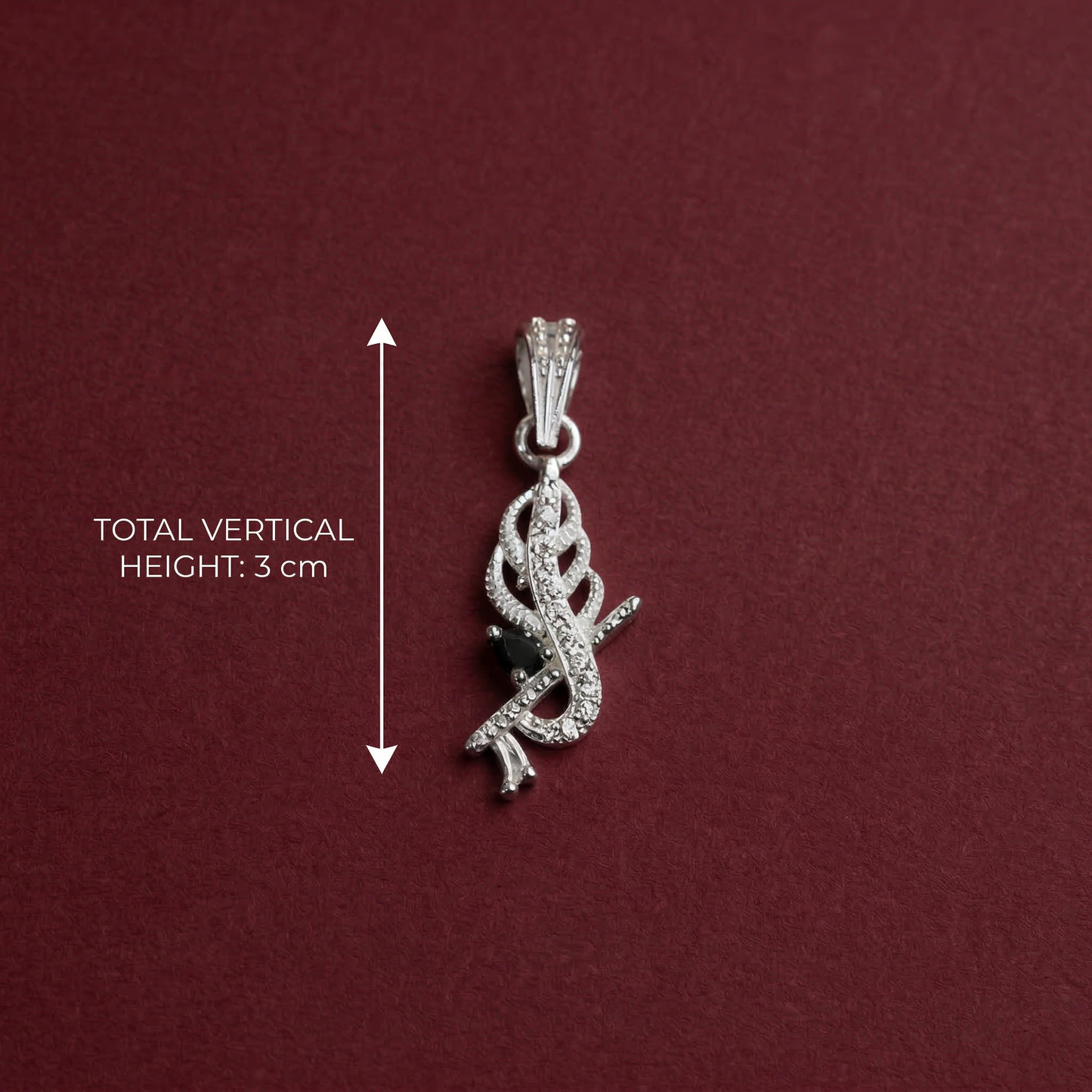 Minimal Spiritual Krishna Charm Pendant Silver Finish