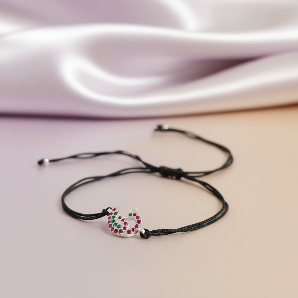 Royal Hans Multistone Thread Anklet