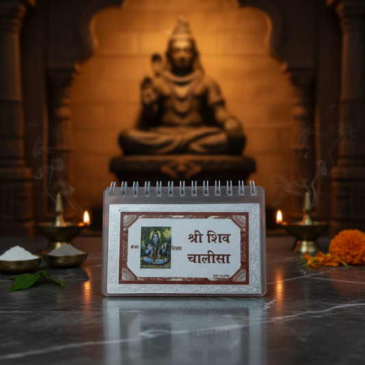 Shiv Chalisa Silver Plated Spiritual Home