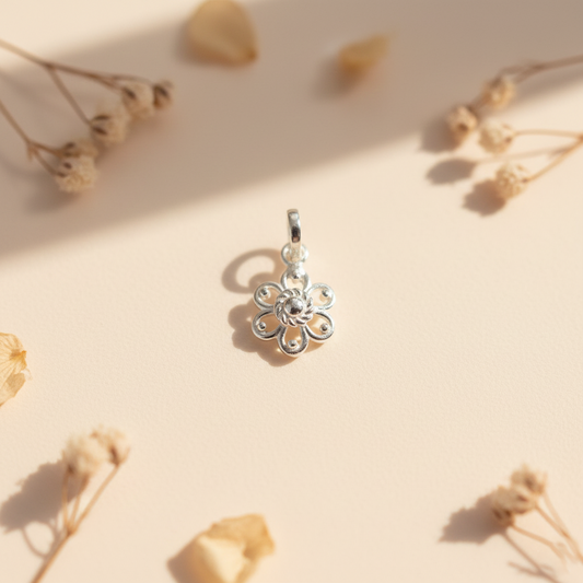 Silver Flower Pendant