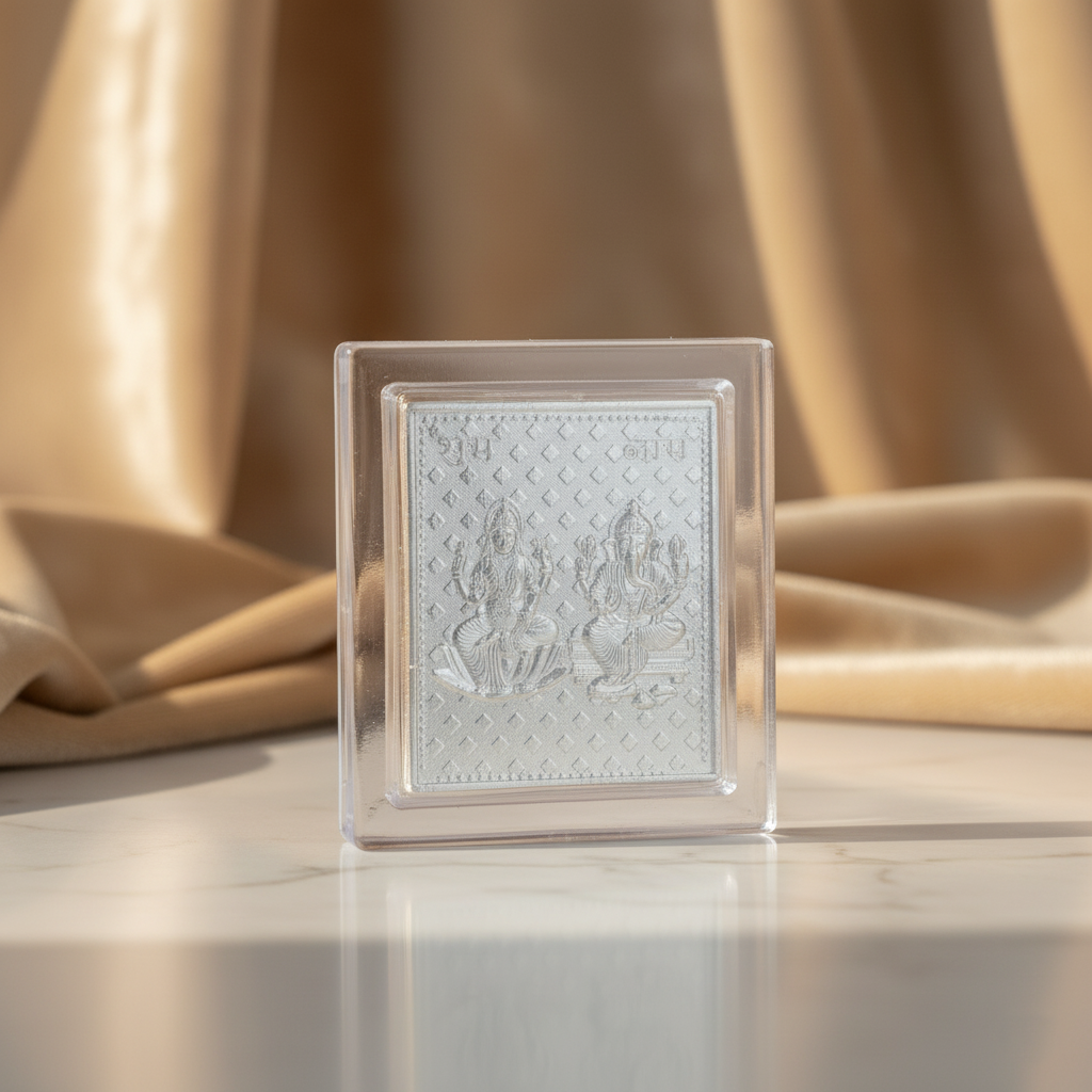 Silver Pen with Free Silver Frame (Laxmi Ganesh Edition)