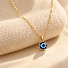 Silver Evil Eye Different Colors Pendant Gold Polish Necklace for Protection