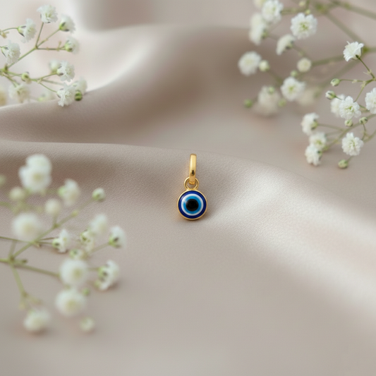 Silver Evil Eye Different Colors Pendant Gold Polish Necklace for Protection