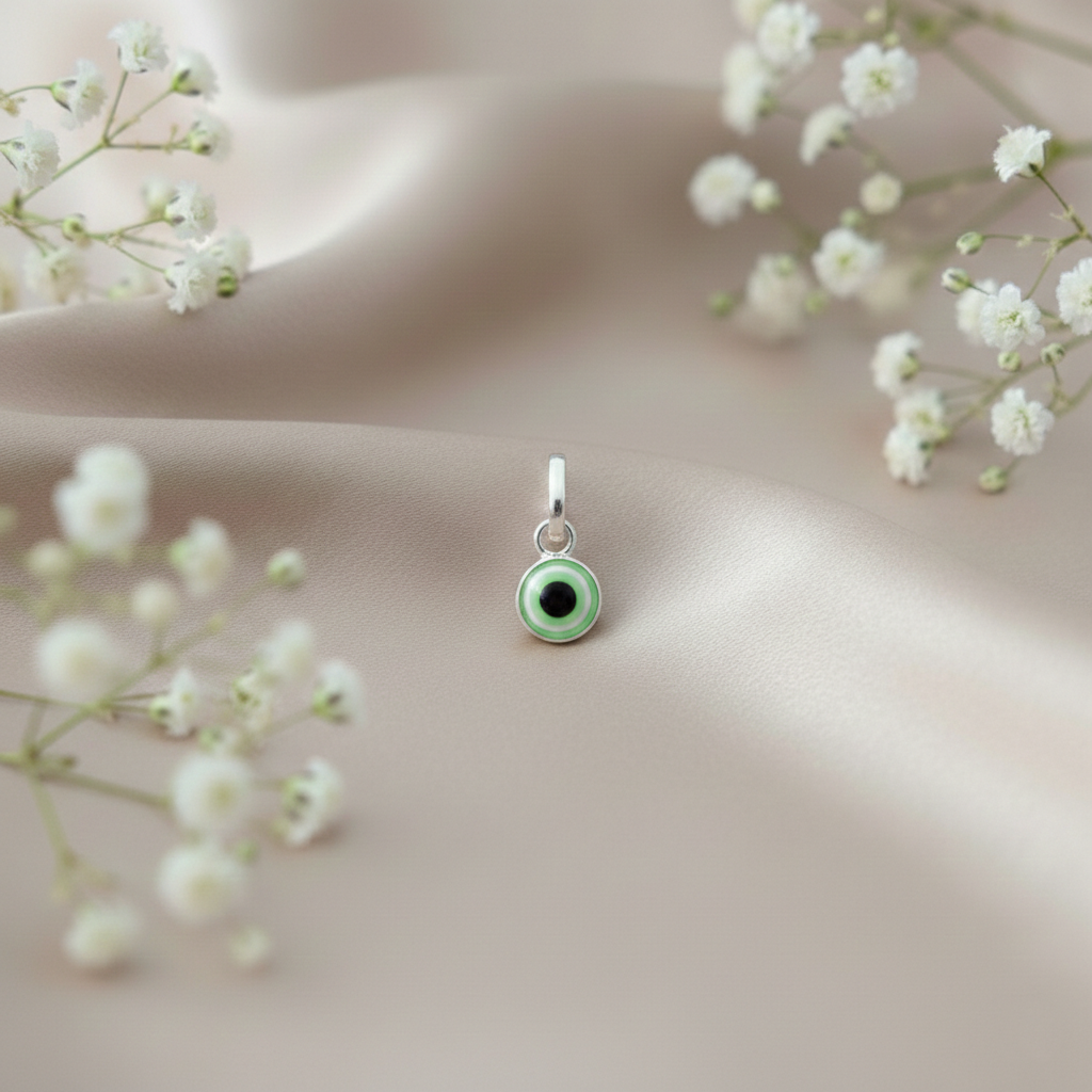 Silver Evil Eye Different Colors Pendant Necklace for Protection