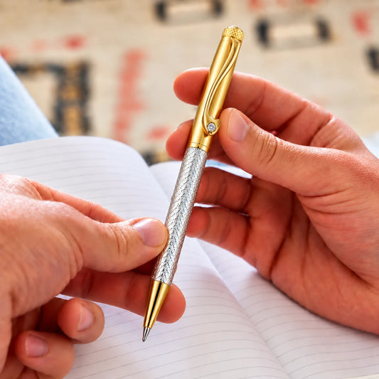 Silver Gold Polish with Heart Design Pen (2 pcs Combo)