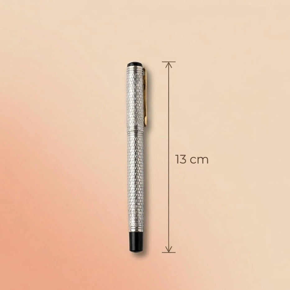 Silver Pen Premium Pure Silver Texture