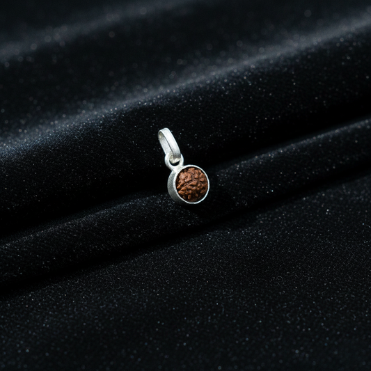 Silver Rudraksha Classic Round Pendant