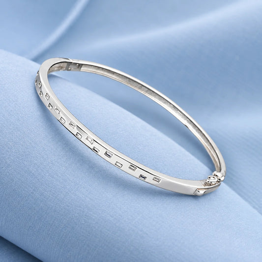 Silver Sparkling Shiny Gems Girls Kada