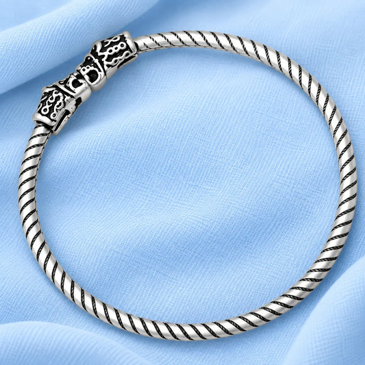 Silver Symbolized of Lion Face Boys Kada
