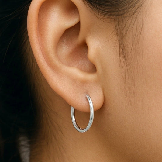 Sleek Silver Earrings for Girls Casual Daily Wear
