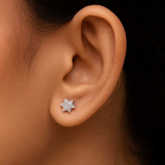 Starry Sparkle Silver Earring