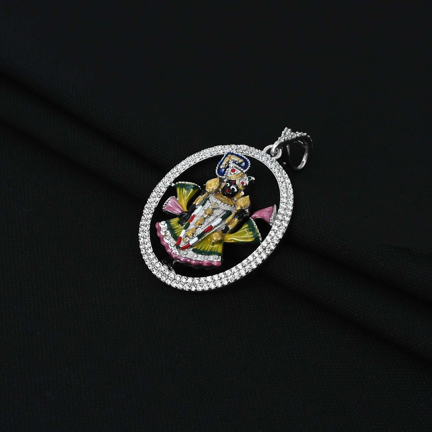 Buy Dwarkadhish Krishna Pendant in Silver, Khushbu Jewellers