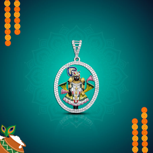 Buy Dwarkadhish Krishna Pendant in Silver, Khushbu Jewellers