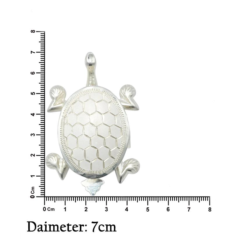 Silver Turtle Design Bride Sindoor Box