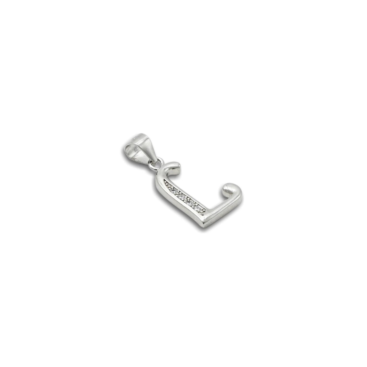 Charming silver pendant with a personalized 'L' name symbol, perfect for any occasion.