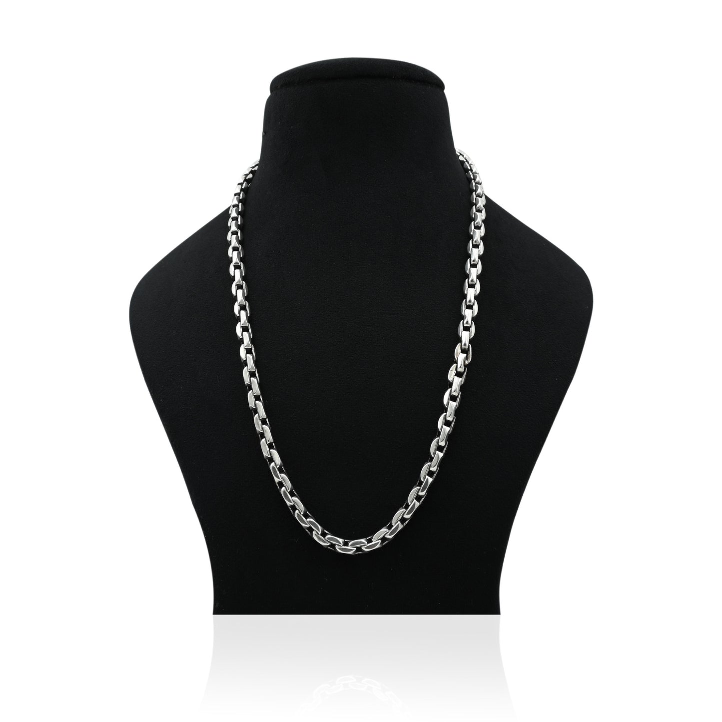 Boys' silver chain with soft linked unity design